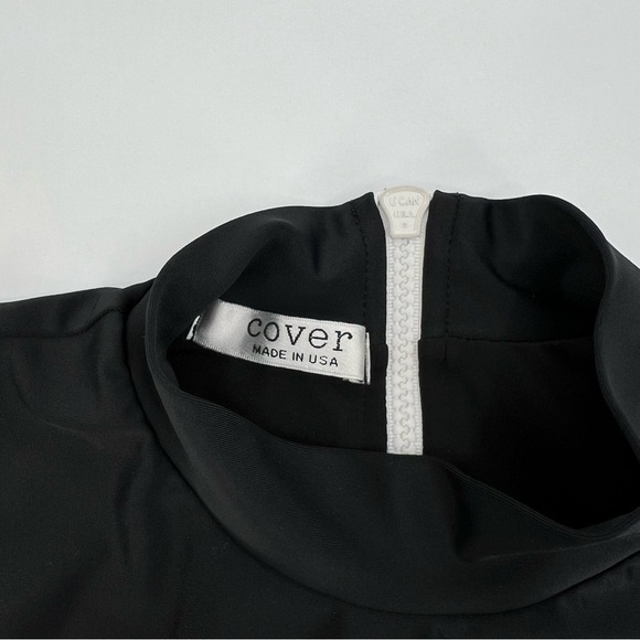 CoverSwim Sleeveless Mock-Neck Swimsuit in Black Size S - Picture 4 of 12